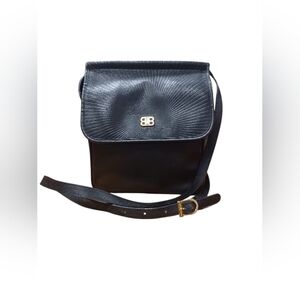 Balenciaga Vintage Black Leather Purse GUC Gold Toned Hardware